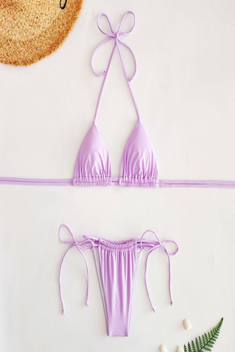 Lilac String Bikini Top