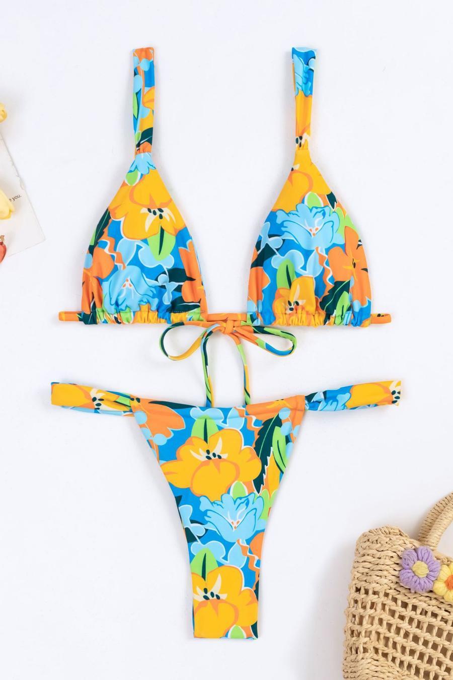 Tropical Floral Bikini Bottom