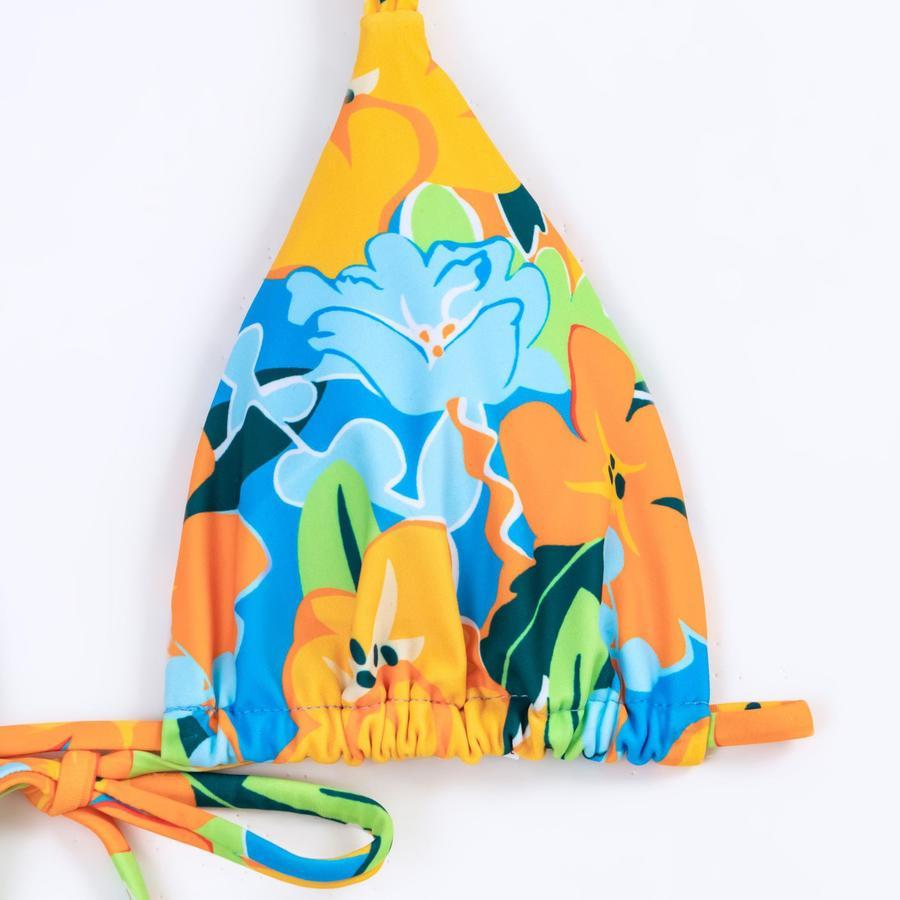 Tropical Floral Bikini Top