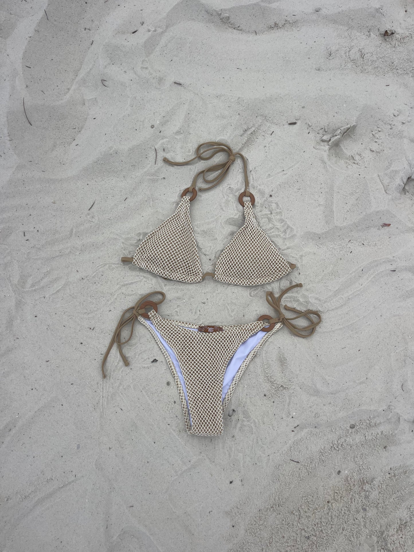 Nude Net Triangle Bikini Top