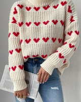 -White color
-Heart jacquard
-Ribbed knit sweater
EA013034 SWTR HRT