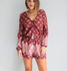 Long Sleeve Boho Romper