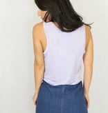 Lilac Scoop Neck Cropped Tank