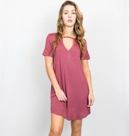 Keyhole Cutout T-Shirt Dress