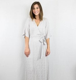 Grey Wrap Maxi Dress