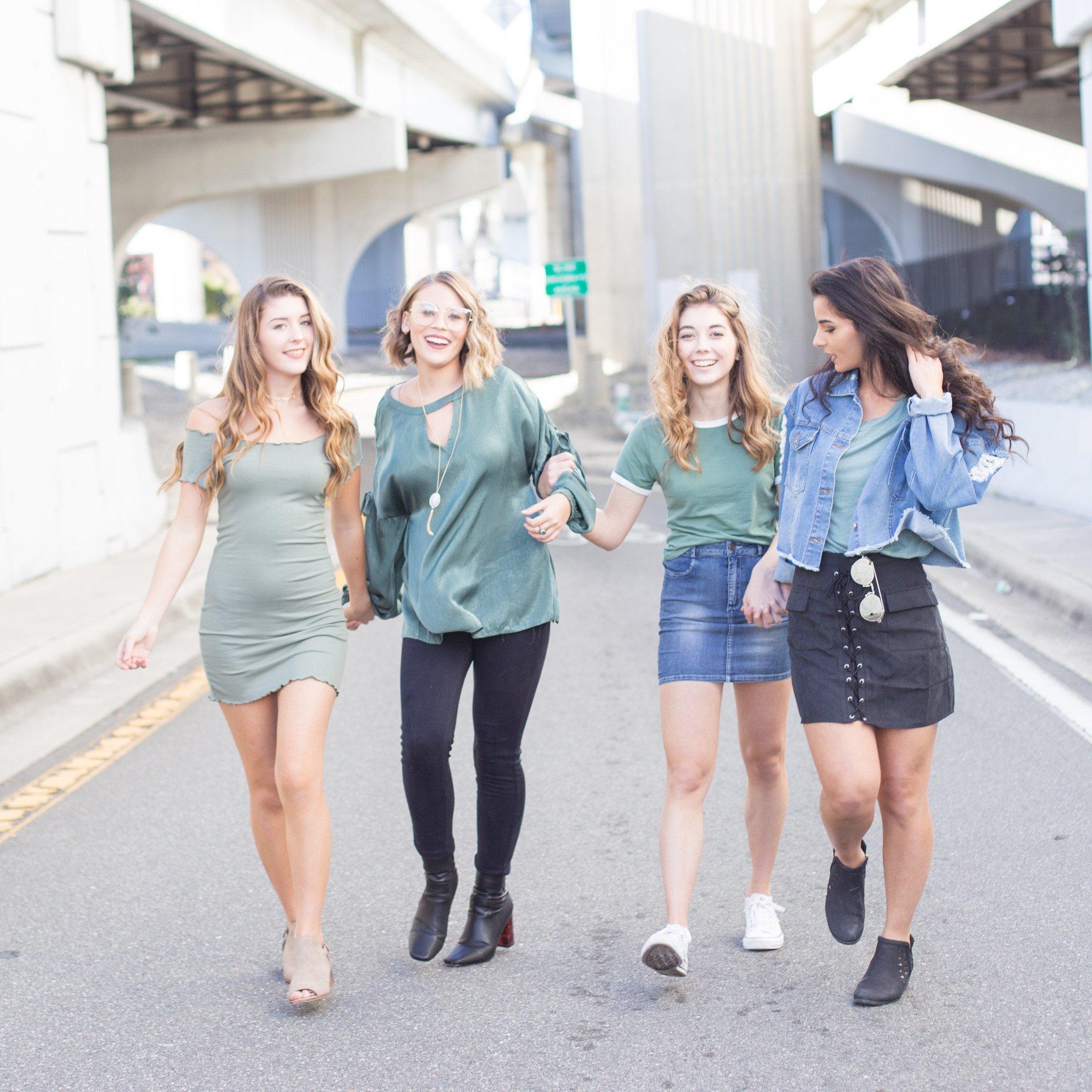 Group of girls in the city
