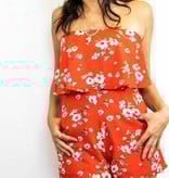 Strapless Floral Romper