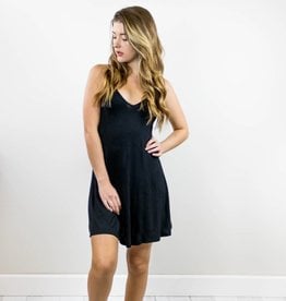 Black Spaghetti Strap Swing Dress