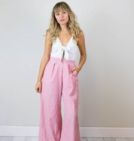 Red Striped Jumpsuit